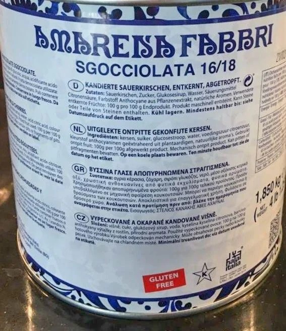 Вишня чёрная Амаретто Fabbri без сиропа — 1,85 кг, фото 2